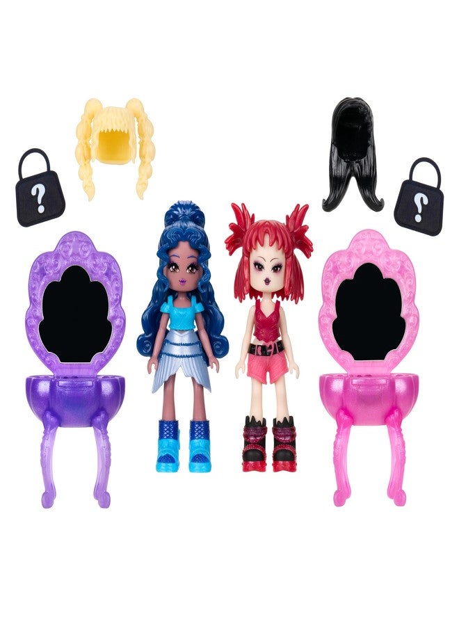 Royale High Surprise Vanity 2-Pack - (2) Series 2 Dolls, (2) Vanities, (2) Additional Wigs, and (2) Mystery Items - Virtual Item Code Included - Ages 5+ - Image 1